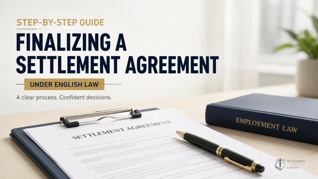 The Step-by-Step Process of Finalizing a Settlement Agreement under English Law 4 A comprehensive step-by-step process of finalizing a settlement agreement.